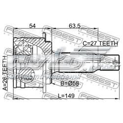 0410CWRR Febest junta homocinética externa traseira