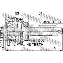 JCT0060A Just Drive junta homocinética externa dianteira