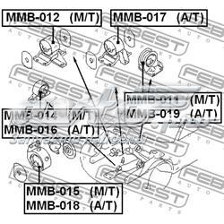 MMB011 Febest coxim (suporte traseiro de motor)