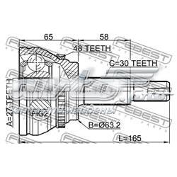 ШРУС наружный передний 0110CLR30A48 Febest