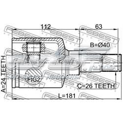 Шрус внутренний левый 2111TC7LH Febest