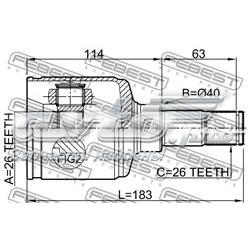 2111-TRCLH Febest junta homocinética interna dianteira esquerda