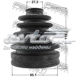 Пыльник ШРУСа внутренний, передней полуоси Febest 01152UZFE