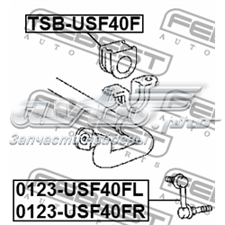 Линк стабилизатора, переднего, левый Febest 0123USF40FL цена, от 11.46 USD