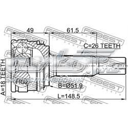 Купить 0110ACA33R Febest ШРУС наружный задний