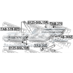 Тяга поперечная задней подвески 0125GGL10R Febest