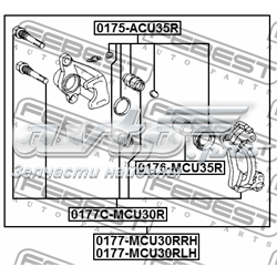 Поршень суппорта тормозного заднего 0176MCU35R Febest