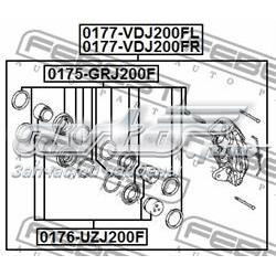 Суппорт тормозной передний левый Febest 0177VDJ200FL