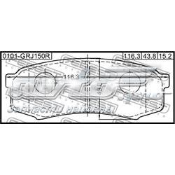 Задние дисковые колодки Febest 0101GRJ150R