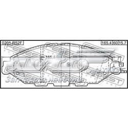 Передние тормозные колодки 0201R52F Febest