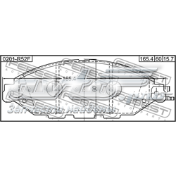 Тормозные колодки Febest 0201R52F