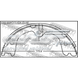 Колодки стояночного тормоза Febest 0202S50R