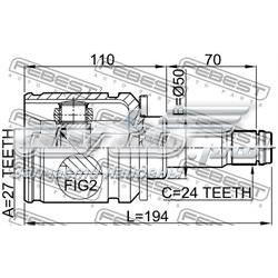 Junta homocinética interna dianteira esquerda para Toyota Camry (AHV40)