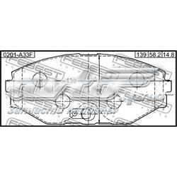Передние тормозные колодки 0201A33F Febest