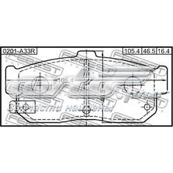 Задние тормозные колодки 0201A33R Febest