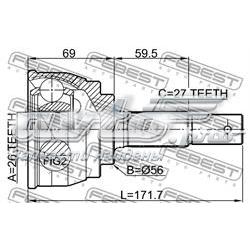 Купить 392119E100 Nissan/Infiniti Внешняя граната