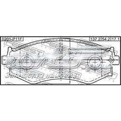 0201P11F Febest Колодки передние