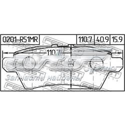 Колодки дисковые  Febest 0201R51MR цена, от 12.67 USD