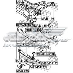 Купить 0425DJ1R3 Febest Нижний рычаг задней подвески