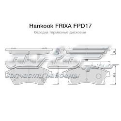 FPD17 Hankook Frixa Колодки передние