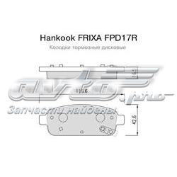 FPD17R Hankook Frixa Колодки тормозные дисковые комплект