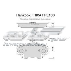 FPE100 Hankook Frixa Колодки передние