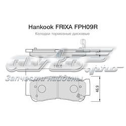 FPH09R Hankook Frixa Колодки тормозные дисковые комплект