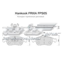 FPS05 Hankook Frixa Колодки передние