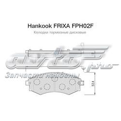 FPH02F Hankook Frixa sapatas do freio dianteiras de disco