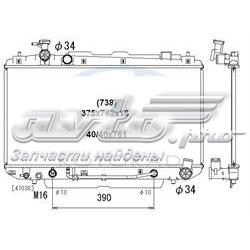 Radiador de esfriamento de motor PL010984 Koyorad