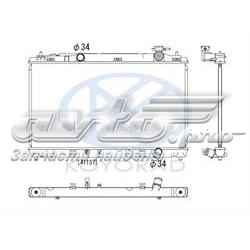 PL012432R Koyorad radiador de esfriamento de motor