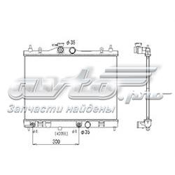 2213419 Denso radiador de esfriamento de motor