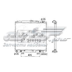 Radiador de esfriamento de motor PL021966 Koyorad