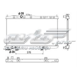 Radiador de esfriamento de motor para Nissan Almera (B10RS)