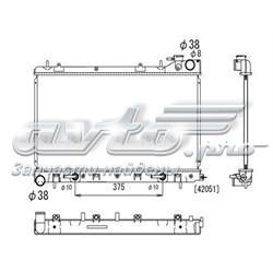 X4511SA151 Subaru radiador de esfriamento de motor