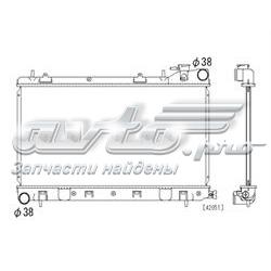 Radiador de esfriamento de motor Subaru Impreza 1 GF