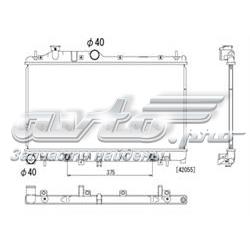 45111AG00A Subaru radiador de esfriamento de motor