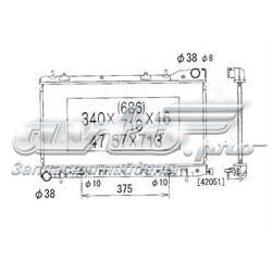 PL091166 Koyorad radiador de esfriamento de motor