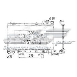 PL091604 Koyorad radiador de esfriamento de motor