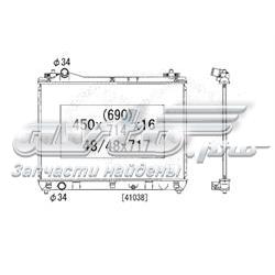 PL102057 Koyorad radiador de esfriamento de motor