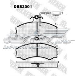DBS2001 Hexen колодки тормозные передние дисковые