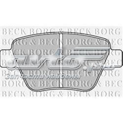 BBP2242 Borg&beck sapatas do freio traseiras de disco