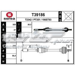 1485685080 Fiat/Alfa/Lancia semieixo (acionador dianteiro direito)