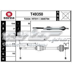 30-0826 Trakmotive/Surtrack semieixo (acionador dianteiro direito)