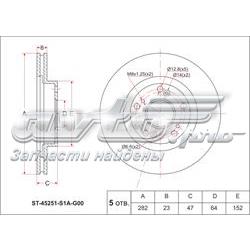ST45251S7AN10 SAT disco do freio dianteiro