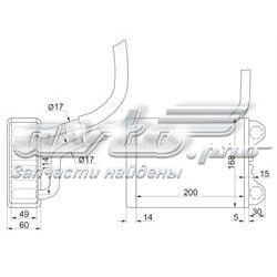 Радиатор печки MB657415 Market (OEM)