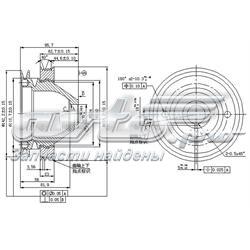 Шкив коленвала (демпфер) Mitsubishi MD141468 цена, от 183.62 USD