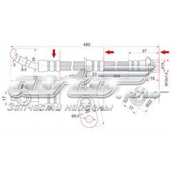 Шланг тормозной передний правый ST9094702913 SAT