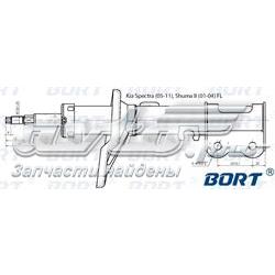 Амортизатор передний левый G22045108L Bort