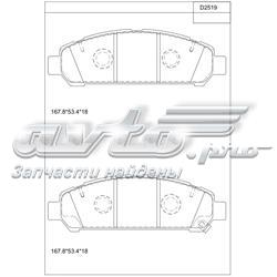 KD2519 Asimco Колодки передние